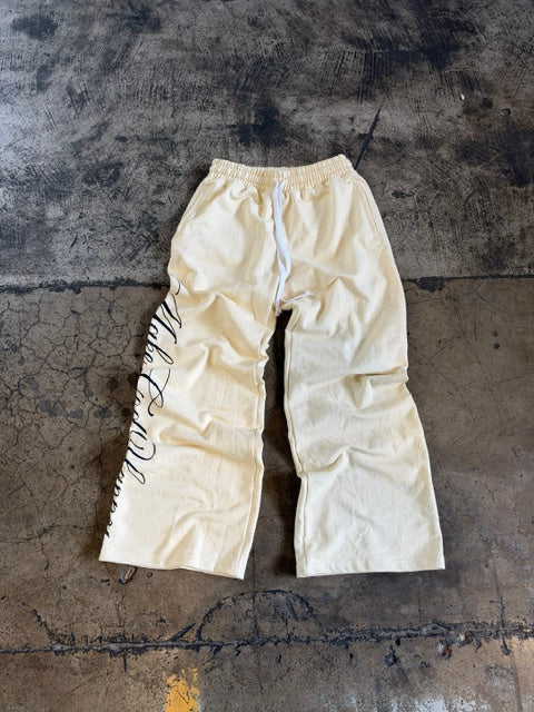 MGH "Make God Happy" Beige Sweatpants